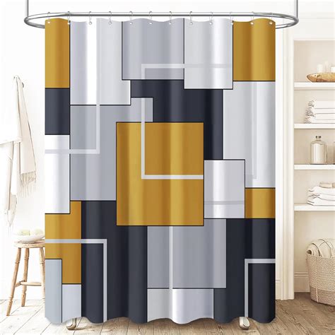 metallic stripe gold fabric shower curtain|Amazon.com: Gold Shower Curtain.